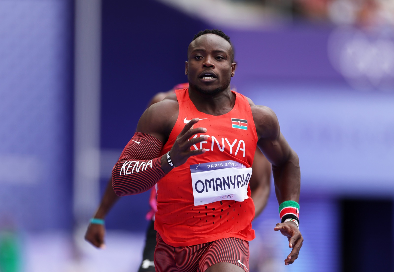 Ferdinand Omanyala sprinting